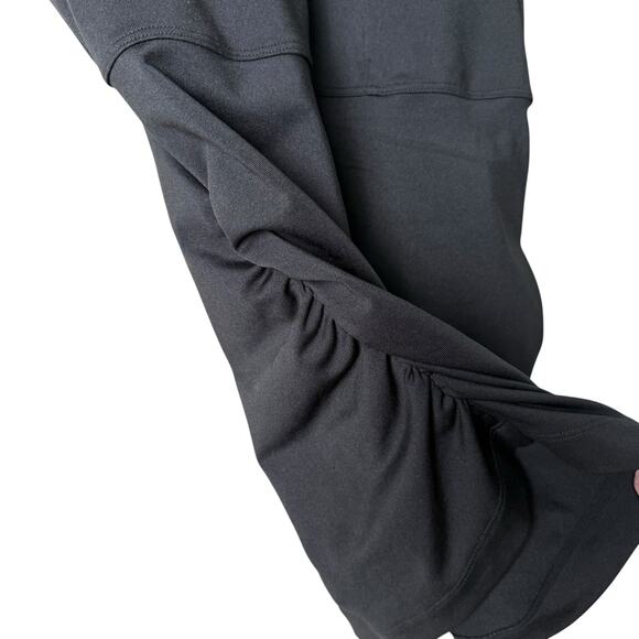 Athleta Black V-Neck Tank Top 34 A‎ Built-in Support Bra Ruched Sides - Picture 5 of 10